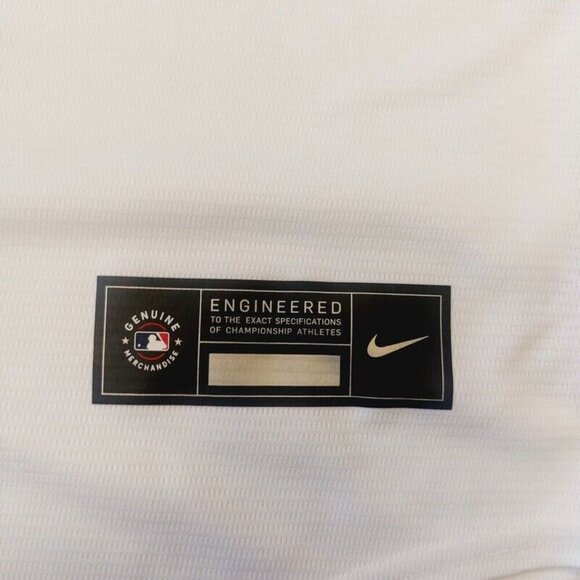 Nike Los Angeles Dodgers Full Button Jersey Mens Size M Mookie Betts #50 White - Picture 3 of 9